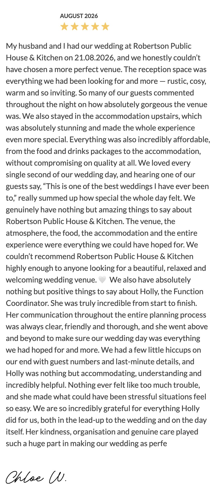 Five-star Easy Weddings review